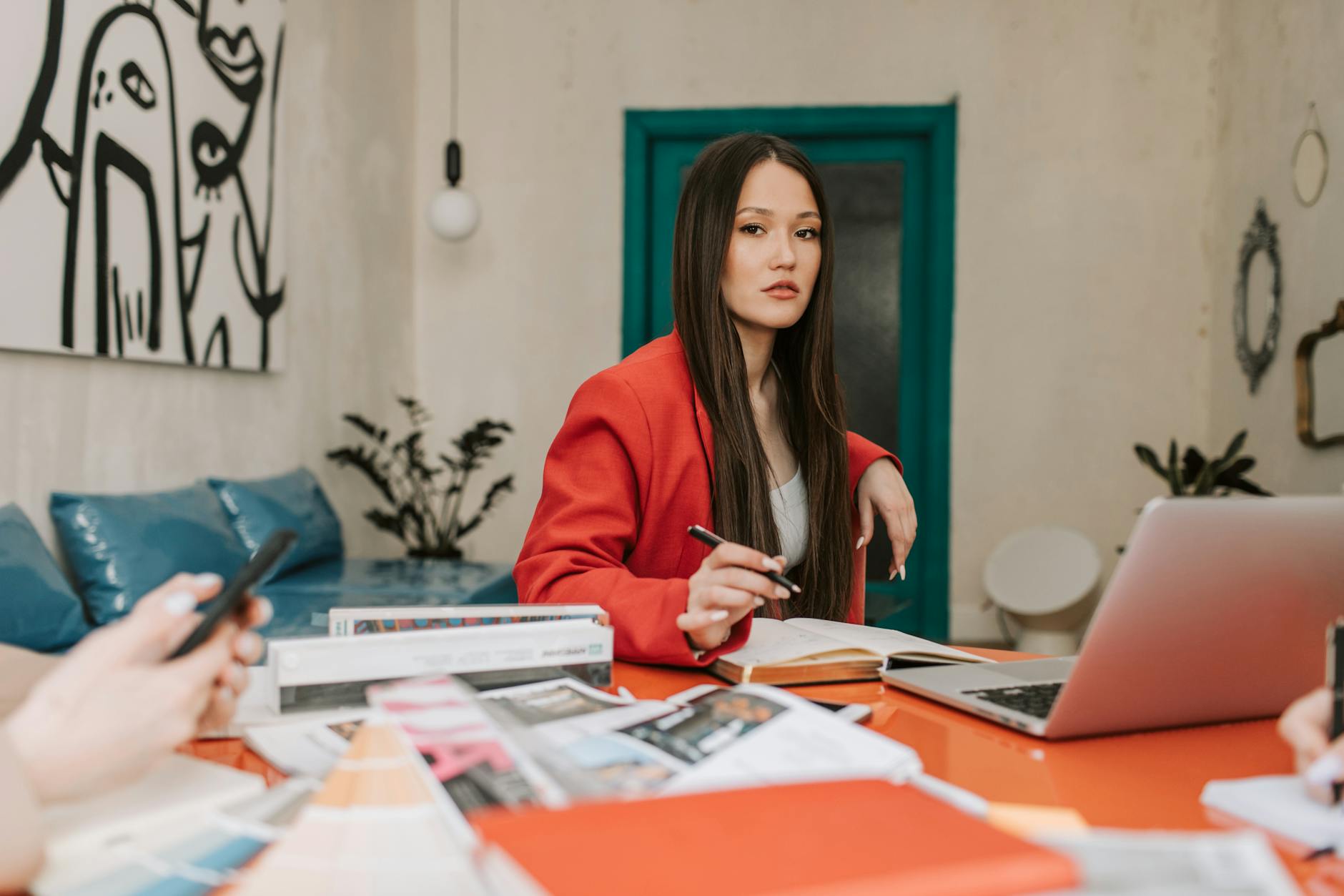A confident person leading the way with a bold, determined posture, reflecting Aries's natural drive to go first and lead