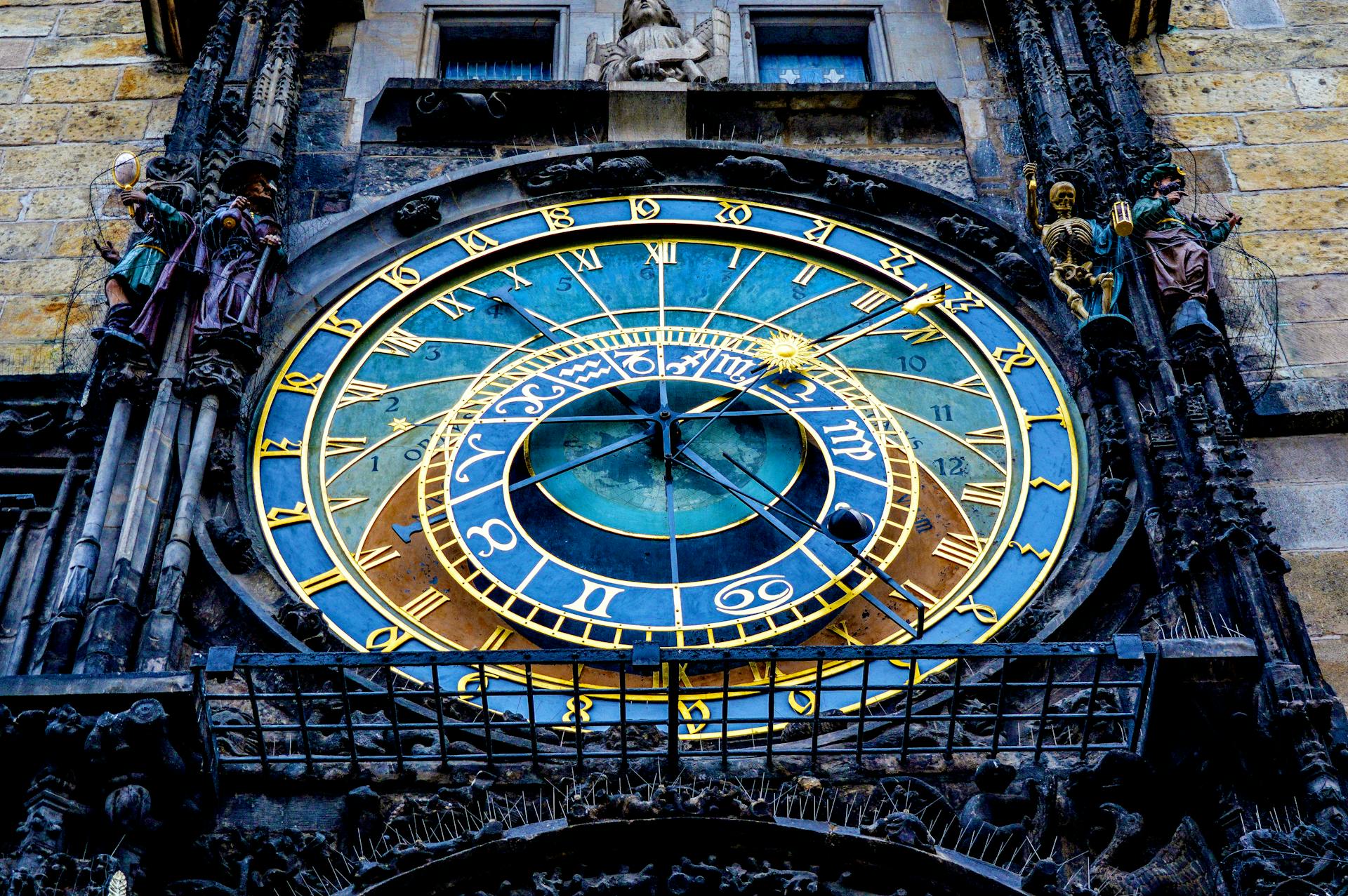The medieval Prague Astronomical Clock, a symbol of time and the centuries-long union of astronomy and astrology