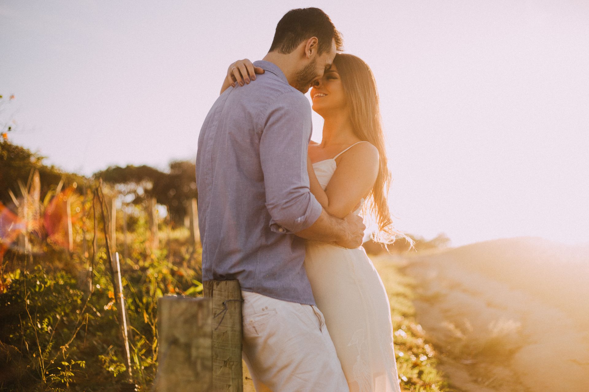 A couple embracing warmly, representing the earned security that grows through awareness and safe connection