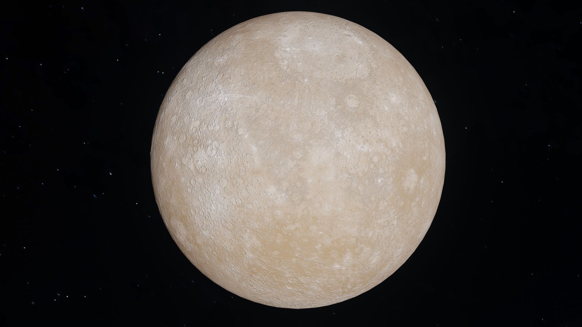 The planet Mercury rendered against deep space, representing the planet of thought, language, and communication in astrology