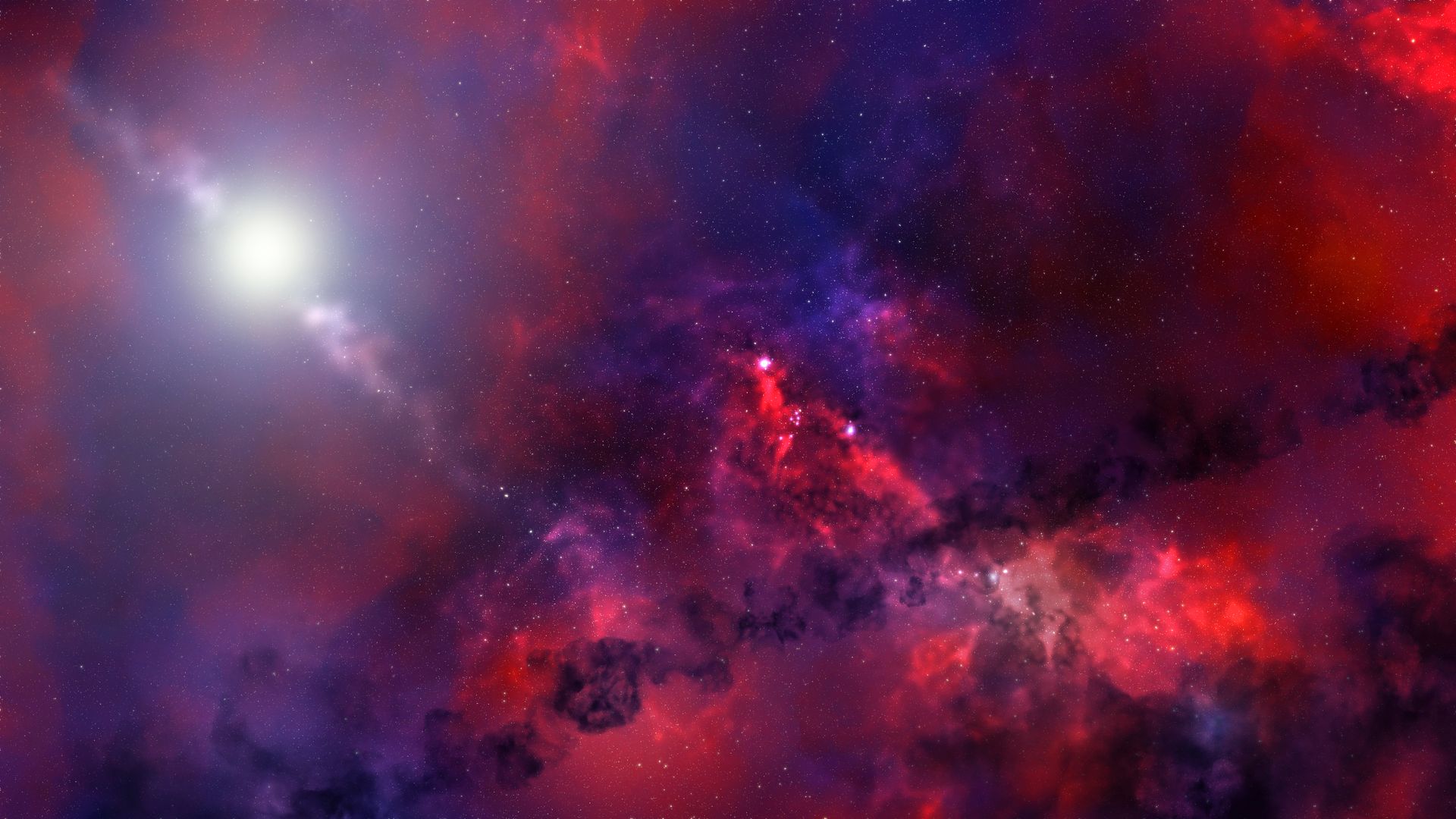 A swirling galaxy of color and light in deep space