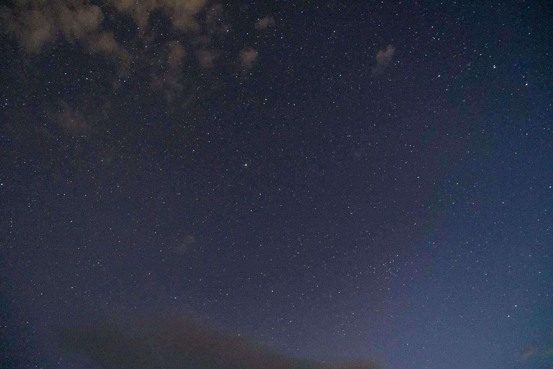 A dark night sky filled with stars representing the weight and wisdom Saturn brings to whichever house it occupies in your birth chart