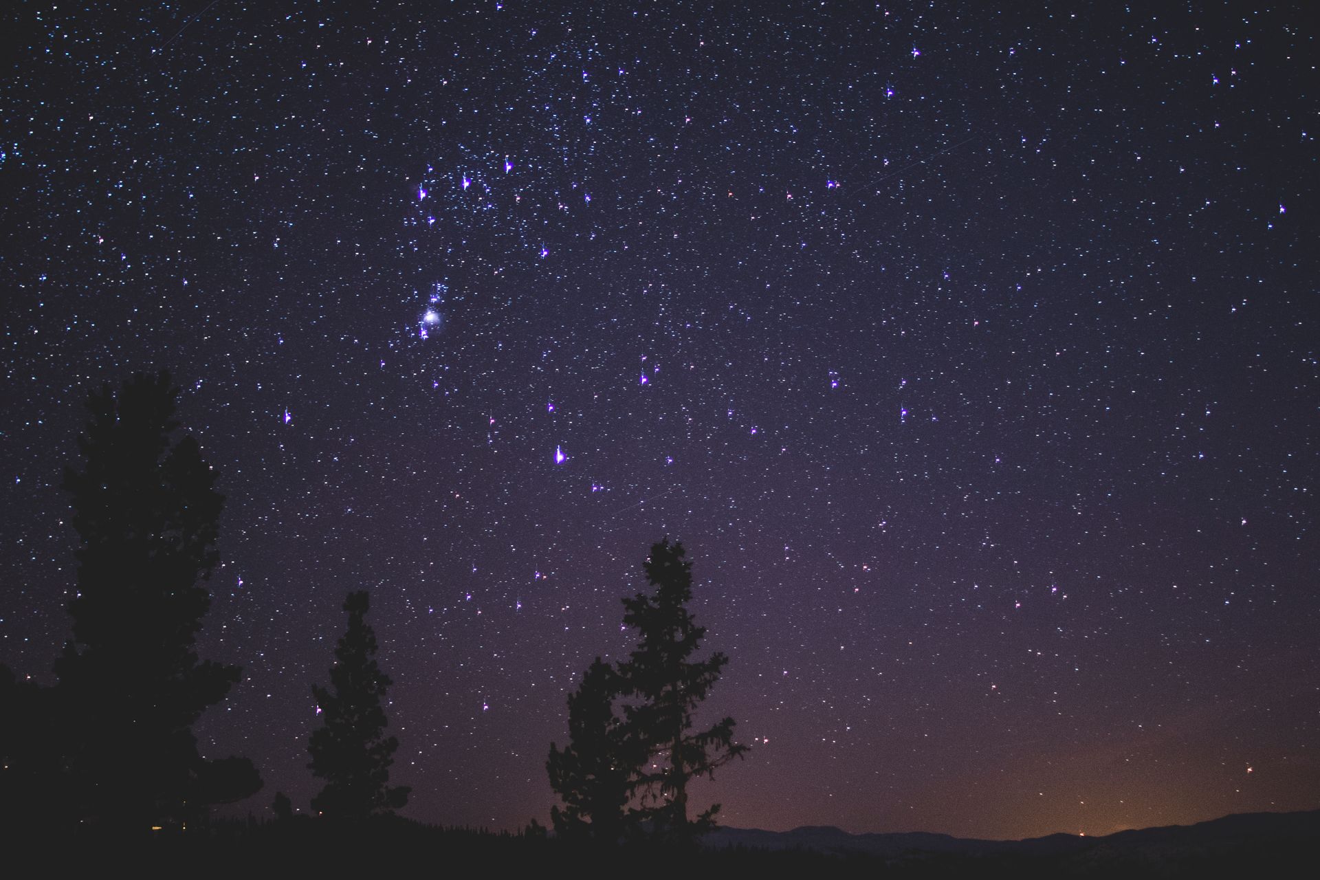 A deep starry night sky full of constellations, representing a complete birth chart