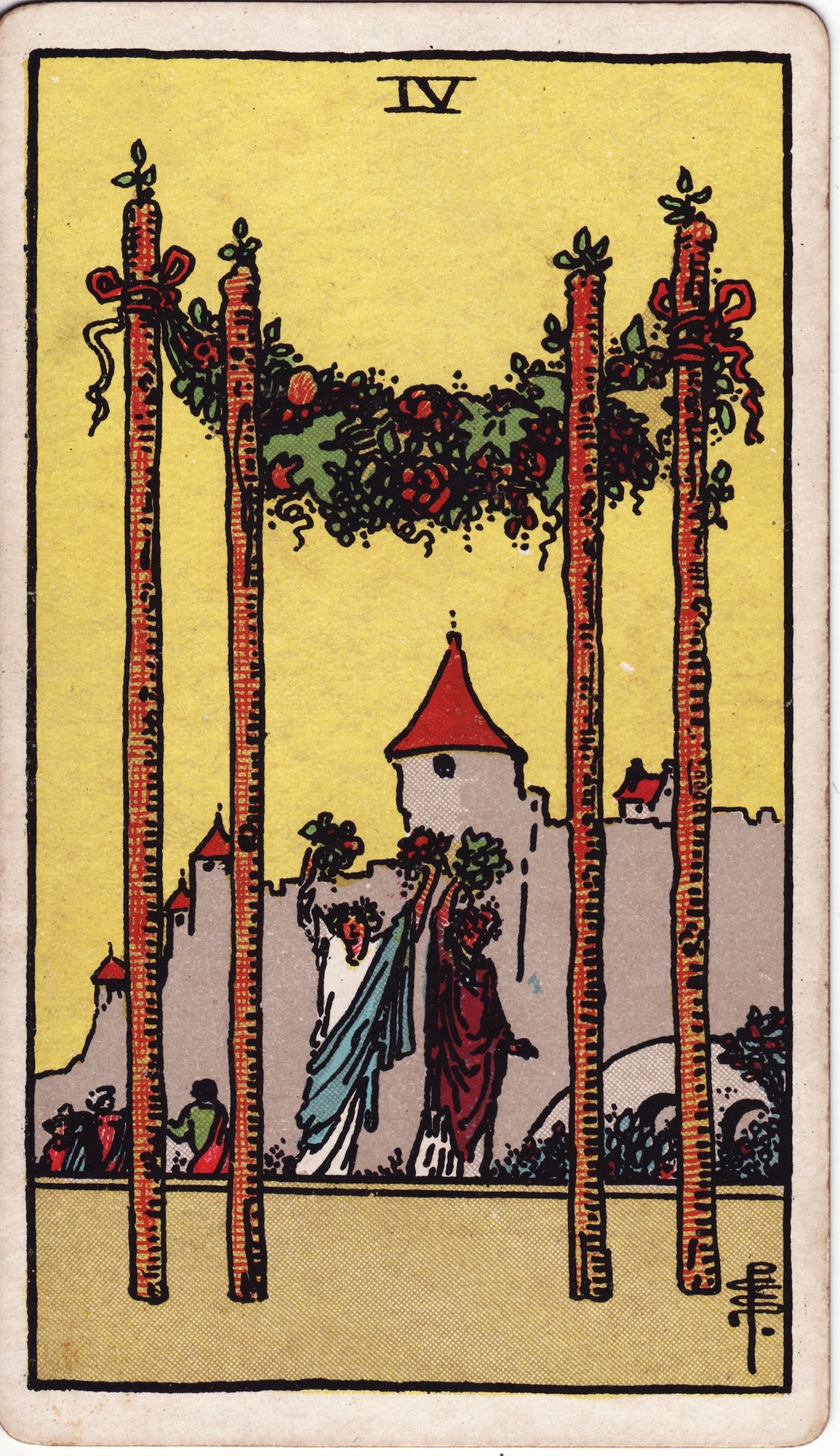 Four Of Wands - Rider-Waite-Smith Tarot