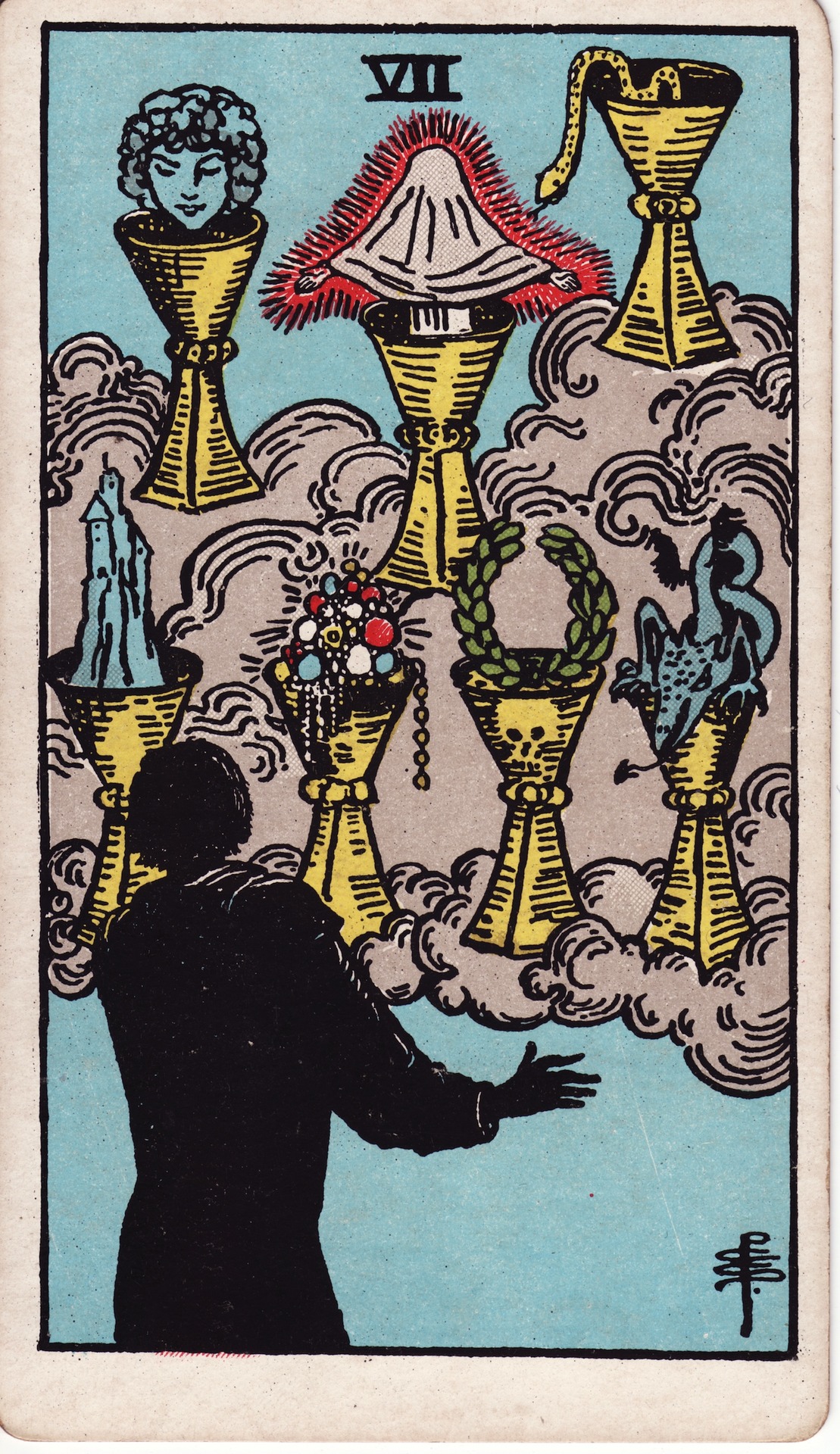 Seven Of Cups - Rider-Waite-Smith Tarot