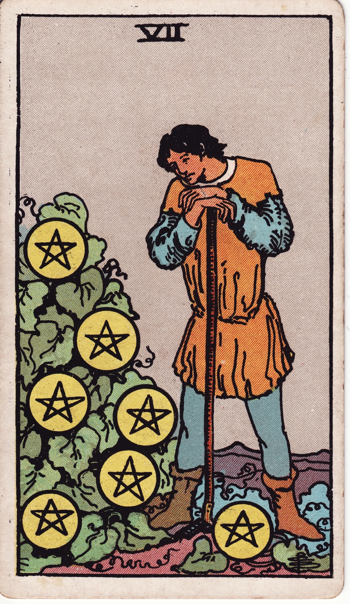 Seven of Pentacles - Rider-Waite-Smith Tarot