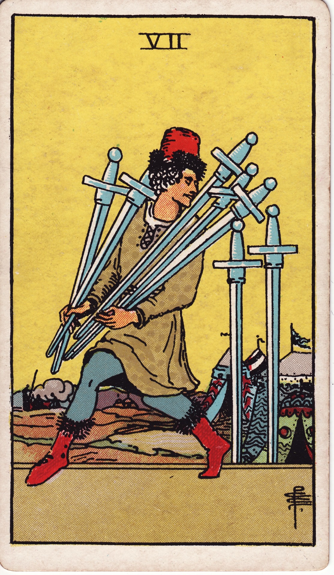 Seven of Swords - Rider-Waite-Smith Tarot