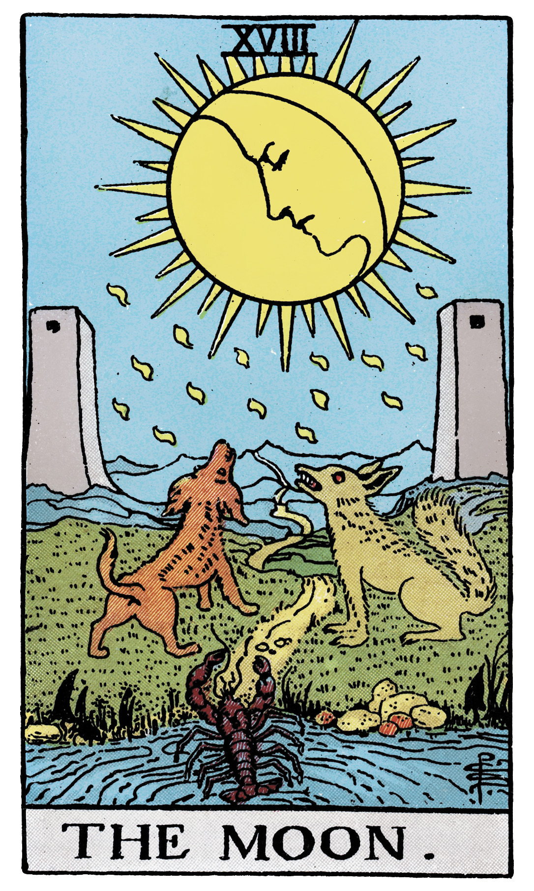 The Moon - Rider-Waite-Smith Tarot